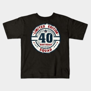 Limited Edition 40th Birthday Vintage Kids T-Shirt